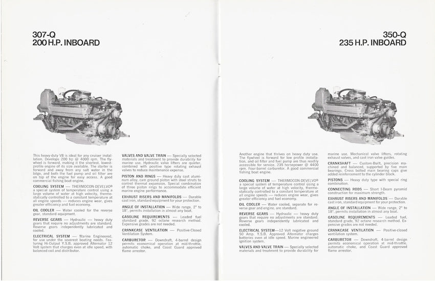 Chris Craft 1973 / 1974 Engine Brochure