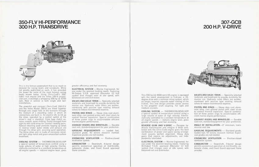 Chris Craft 1973 / 1974 Engine Brochure
