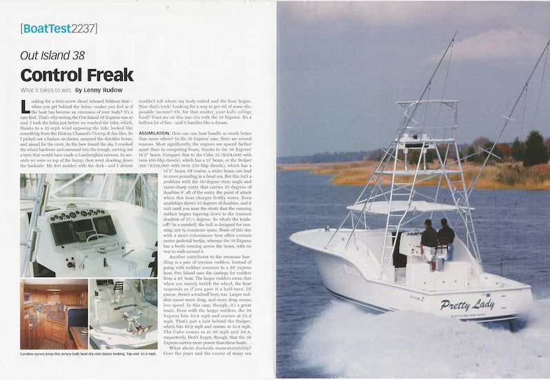 Out Island 38 Express Boating Magazine Reprint Brochure