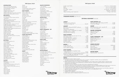 Viking Princess V46 Express Yacht Specification Brochure