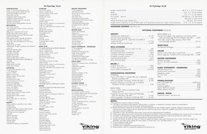 Viking Princess 45 Flybridge Specification Brochure