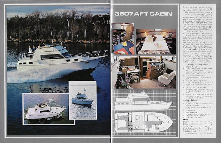 Carver 1982 Cruisers Brochure – SailInfo I boatbrochure.com