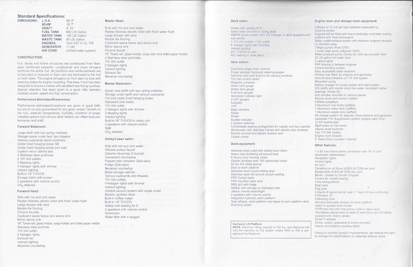 Neptunus 56 Express Specification Brochure