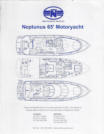 Neptunus 65 Motoryacht Specification Brochure