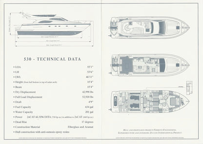 Ferretti 530 Specification Brochure