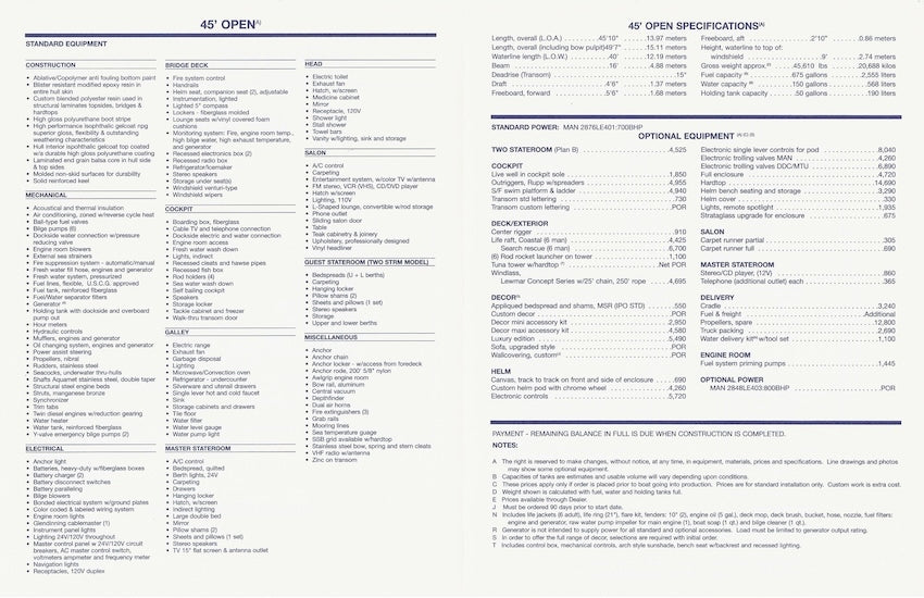Viking 45 Open Specification Brochure