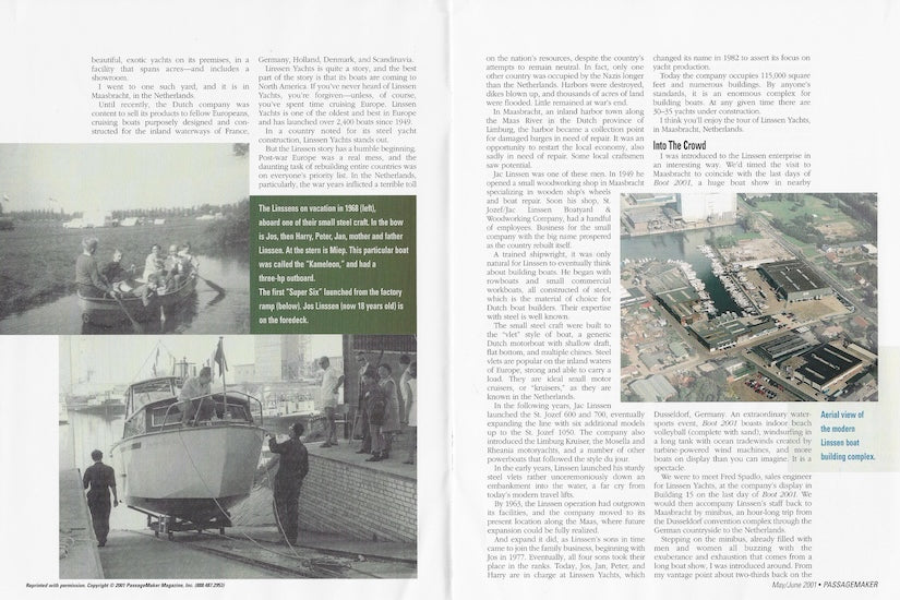 Linssen Construction Passagemaker Magazine Reprint Brochure