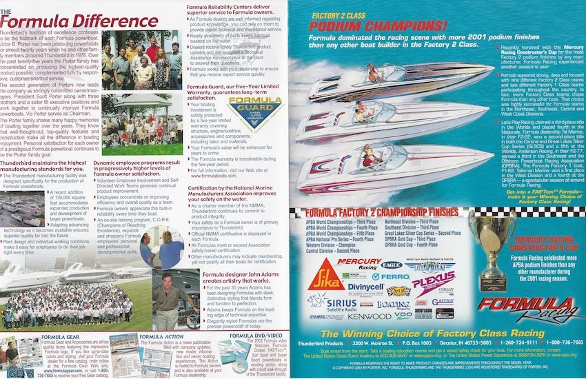 Formula 2003 Poster Brochure