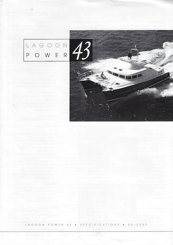 Lagoon 43 Power Specification Brochure