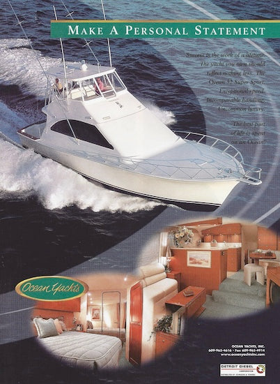Ocean 52 Super Sport Power & Motor Yacht Magazine Reprint Brochure