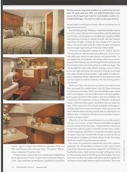 Ocean 52 Super Sport Power & Motor Yacht Magazine Reprint Brochure