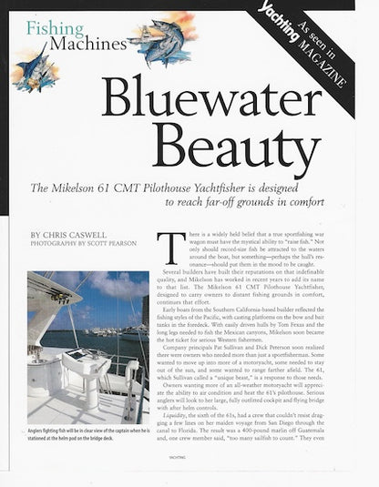 Mikelson 61 Pilothouse Yachtfisher Yachting Magazine Reprint Brochure