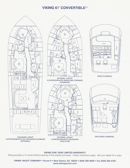 Viking 61 Convertible Specification Brochure