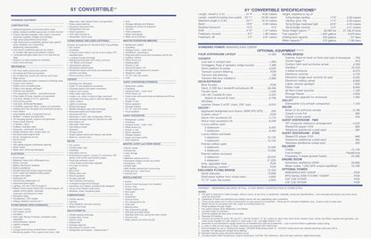 Viking 61 Convertible Specification Brochure