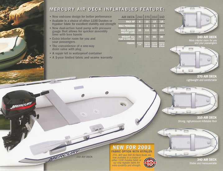Mercury 2003 inflatable Brochure
