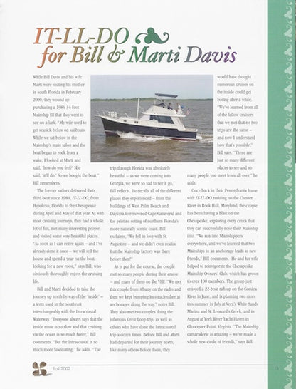 Mainship Main Event Newsletter - Fall 2002