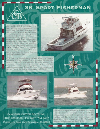 Canaveral 38 Sport Fisherman Specification Brochure