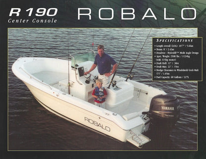 Robalo R190 Center Console Specification Brochure