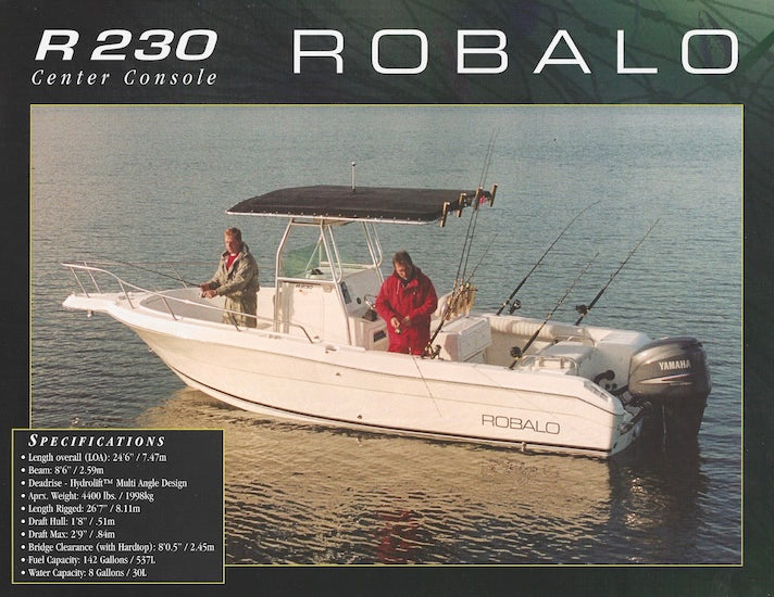 Robalo R230 Center Console Specification Brochure