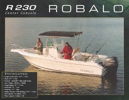 Robalo R230 Center Console Specification Brochure
