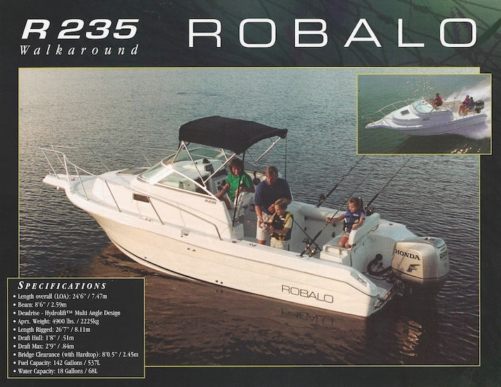 Robalo R235 Walkaround Specification Brochure