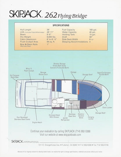 Skipjack 262 Flying Bridge Brochure