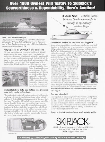 Skipjack 262 Flying Bridge Brochure
