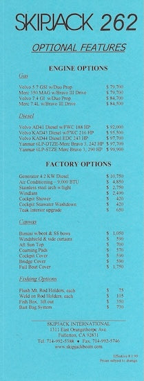 Skipjack 262 Flying Bridge Brochure