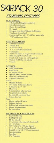 Skipjack 30 Flying Bridge Brochure