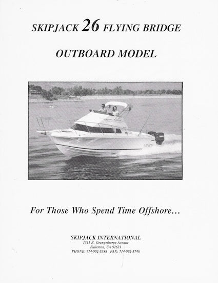Skipjack 26 Flying Bridge Outboard Brochure