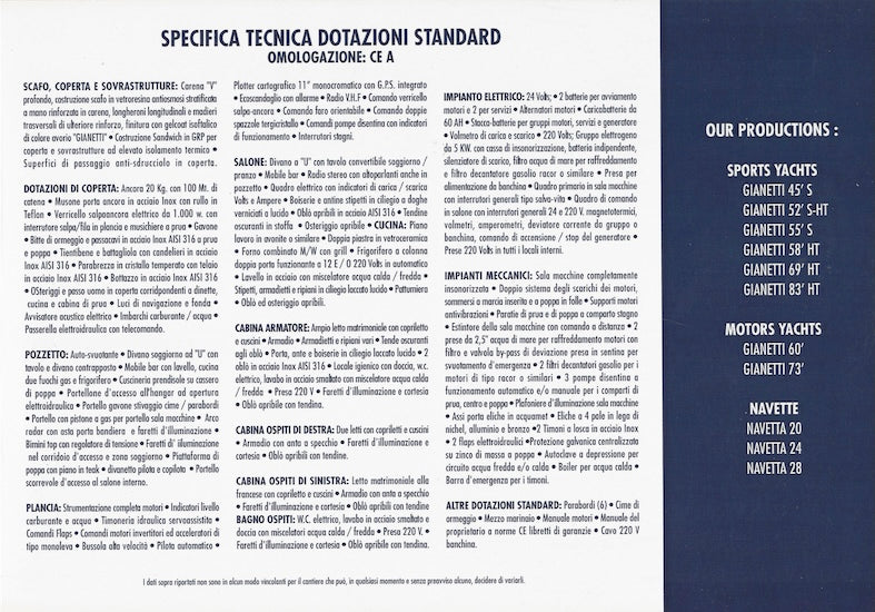 Gianetti 52 Sport Launch Brochure