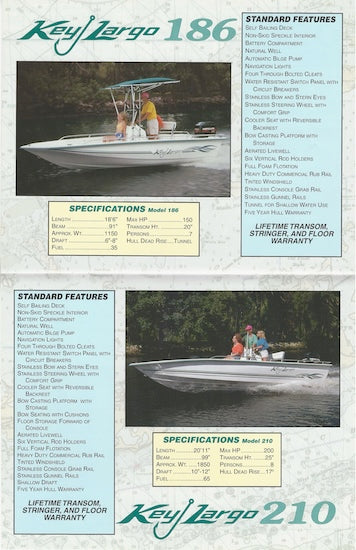 Key Largo 1999 Brochure