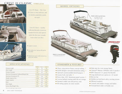 Crest 2003 Brochure