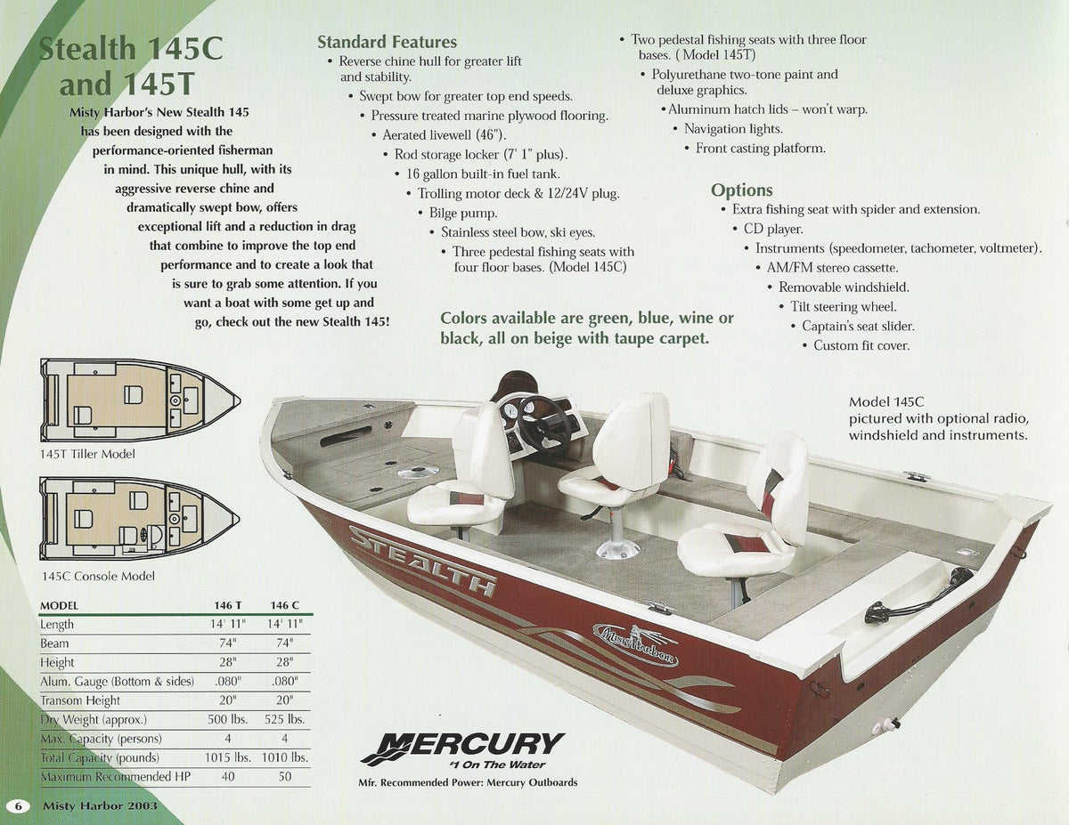 Misty Harbor 2003 Fishing Brochure