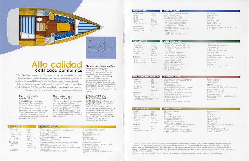 Ronautica RO 260 Brochure