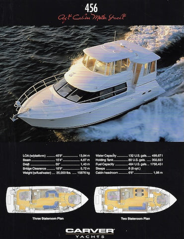 Carver 456 Aft Cabin Motor Yacht Specification Brochure
