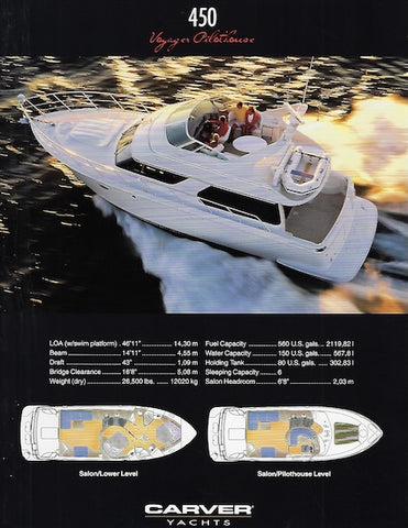 Carver 450 Voyager Pilothouse Specification Brochure