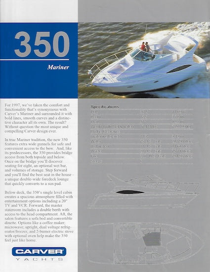 Carver 350 Mariner Specification Brochure