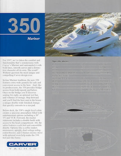 Carver 350 Mariner Specification Brochure