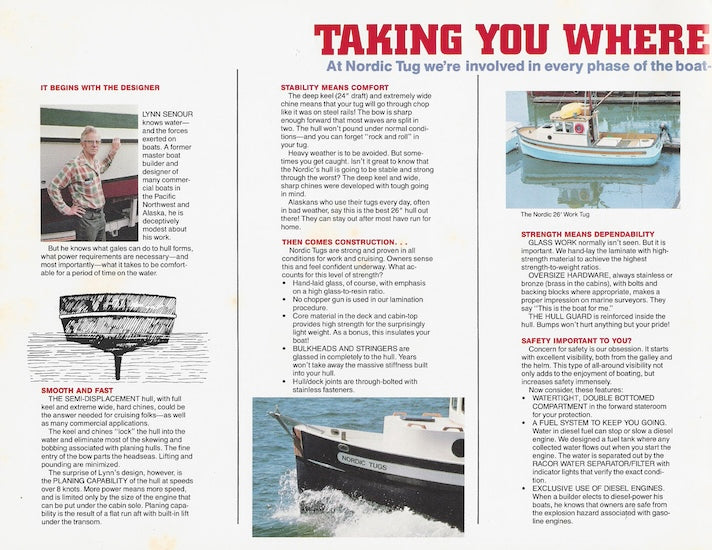 Nordic Tugs 1985 Brochure