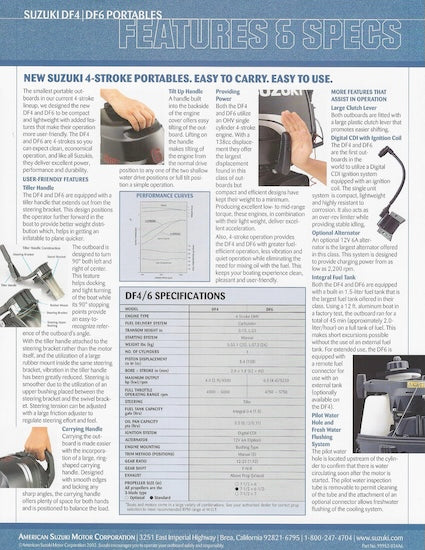 Suzuki DF4/DF6 Brochure
