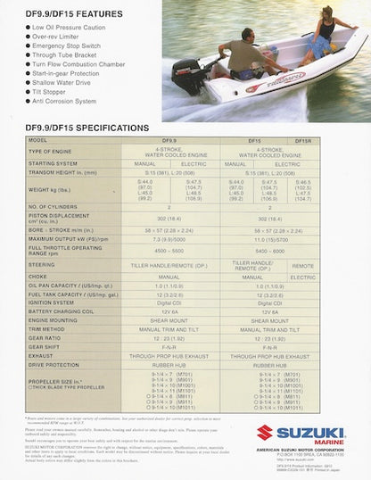 Suzuki DF9.9/DF15 Product Information Brochure