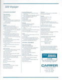 Carver 320 Voyager Specification Brochure