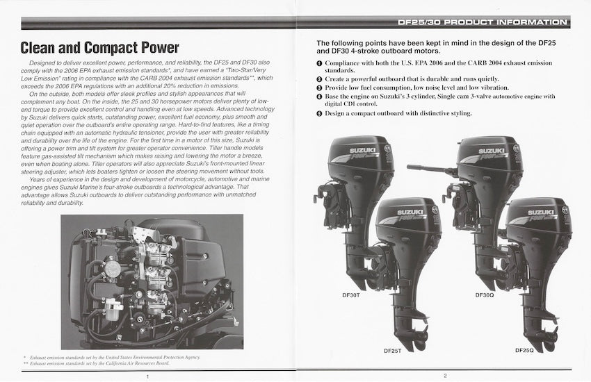 Suzuki DF25/DF30 Product Information Brochure
