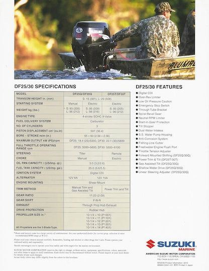 Suzuki DF25/DF30 Product Information Brochure