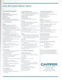 Carver 440 Aft Cabin Motor Yacht Specification Brochure