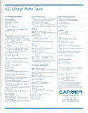 Carver 430 Cockpit Motor Yacht Specification Brochure