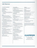 Carver 330 Mariner Specification Brochure