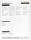 Carver 260 Express Specification Brochure