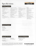 Carver 280 Express SE Specification Brochure